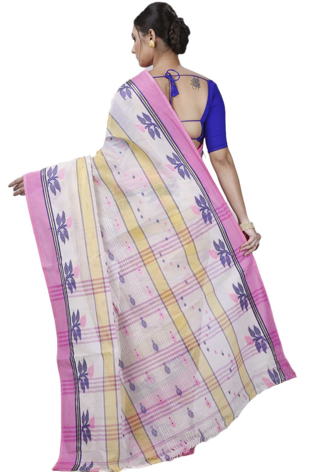 Pink Pure Cotton Udichi Tant Saree (1158)